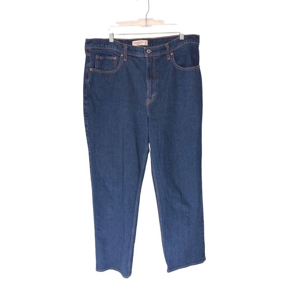 Abercrombie & Fitch The Vintage Straight High Rise Women's Dark Wash Size 14L